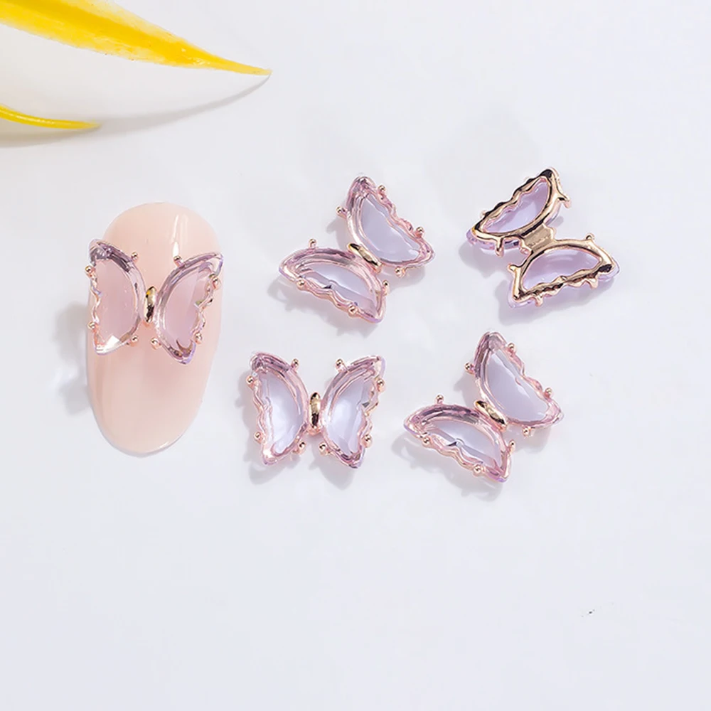 10Pcs/set Nail Rhinestones 3D Crystal Clear DIY Nail Art Decorations Pink purple butterfly Rhinestone Akcesoria Do Paznokci
10Pcs/set Nail Rhinestones 3D Crystal Clear DIY Nail Art Decorations Pink purple butterfly Rhinestone Akcesoria Do Paznokci