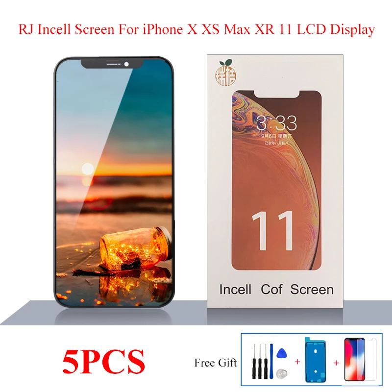 ЖК-дисплей OTMIL RJ Incell для iPhone X XS Max XR 11, дисплей с 3D сенсорным экраном и дигитайзером в сборе, без битых пикселей, ЖК-экран Pantalla, 5 шт.
ЖК-дисплей OTMIL RJ Incell для iPhone X XS Max XR 11, дисплей с 3D сенсорным экраном и дигитайзером в сборе, без битых пикселей, ЖК-экран Pantalla, 5 шт.