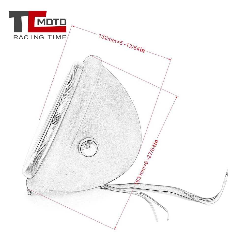 TCMOTO 6.5" Retro Motorcycle Halogen Headlight For Harley Sporster Iron 883 1200T 1200 Custom Cafe racers Refit Headlight
TCMOTO 6.5" Retro Motorcycle Halogen Headlight For Harley Sporster Iron 883 1200T 1200 Custom Cafe racers Refit Headlight