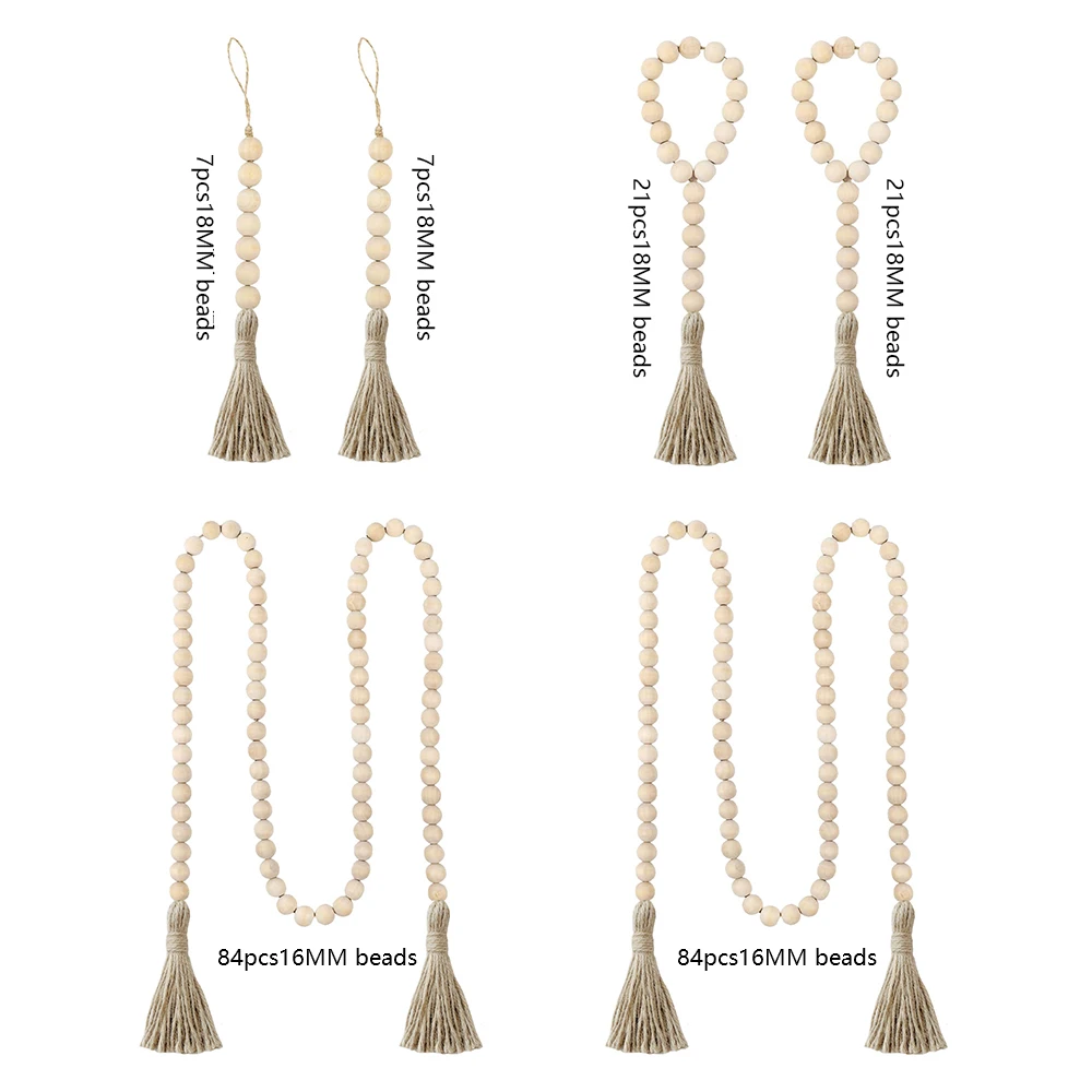 6pcs Wood Bead Garland with Tassels Linen Rope Wood Bead String for Farmhouse Rustic Country Wall Hanging Home Decoration
6pcs Wood Bead Garland with Tassels Linen Rope Wood Bead String for Farmhouse Rustic Country Wall Hanging Home Decoration