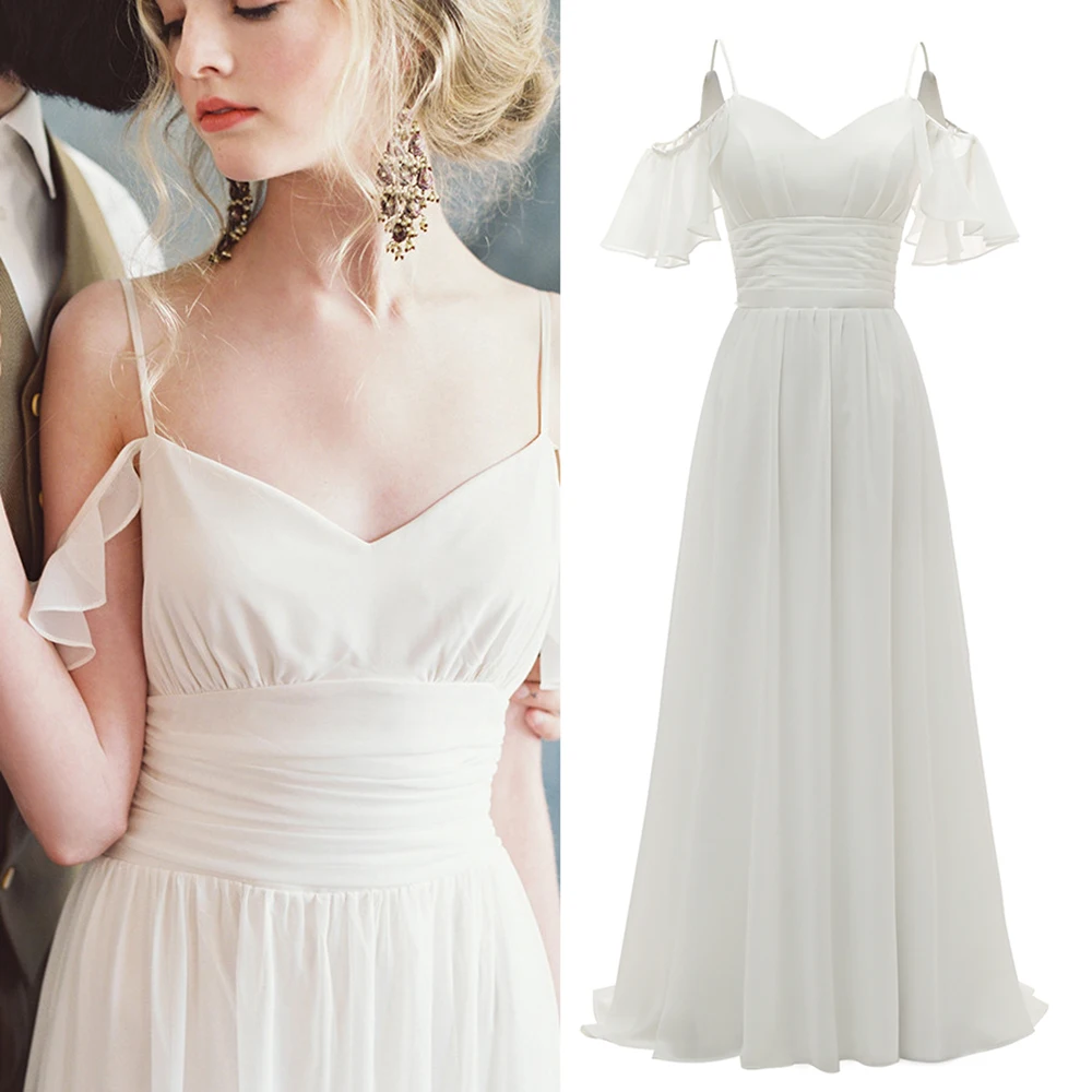 Простое свадебное платье на бретелях-спагетти в стиле бохо с изображением истинных картин, шифоновое платье невесты на заказ с рюшами и оборками на рукавах с открытой спиной
Простое свадебное платье на бретелях-спагетти в стиле бохо с изображением истинных картин, шифоновое платье невесты на заказ с рюшами и оборками на рукавах с открытой спиной