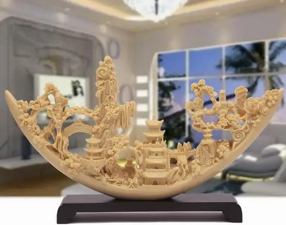 

European-style home decoration resin handicraft office business opening gifts imitation ivory manufacturers direct selling