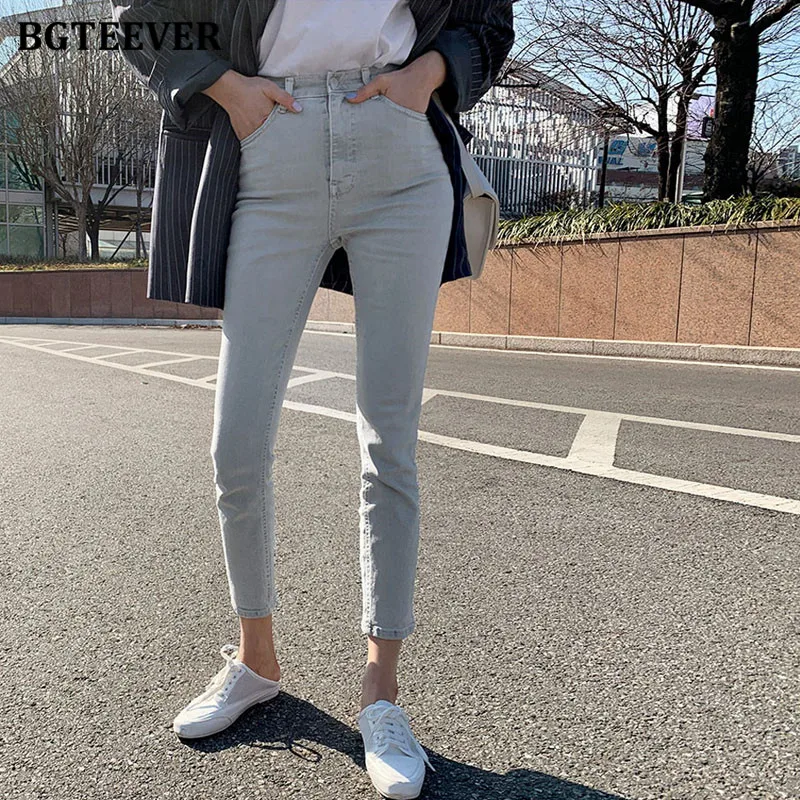 BGTEEVER 2020 Autumn Streetwear Female Skinny Jeans High Waist Gray Women Denim Pants Ladies Casual Chic Pencil Jeans
BGTEEVER 2020 Autumn Streetwear Female Skinny Jeans High Waist Gray Women Denim Pants Ladies Casual Chic Pencil Jeans