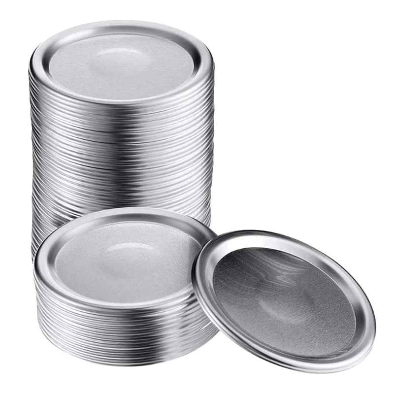 50 Pcs Wide Mouth 86 MM Mason Jar Canning Lids, Reusable Leak Proof Split-Type Silver Lids with Silicone Seals Rings
50 Pcs Wide Mouth 86 MM Mason Jar Canning Lids, Reusable Leak Proof Split-Type Silver Lids with Silicone Seals Rings