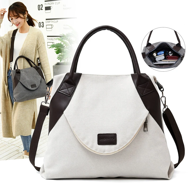 2021 Brand Large Pocket Casual Tote Women's Handbags Shoulder Handbags Canvas Capacity Bags For Women Messenger Bags Women Bag
2021 Brand Large Pocket Casual Tote Women's Handbags Shoulder Handbags Canvas Capacity Bags For Women Messenger Bags Women Bag