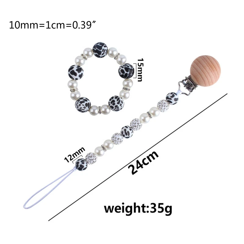 Creative Leopard Print Baby Pacifier Clip Silicone Beads Teether Bracelet Pacifier Chain Infant Teething Soother Babies Molar To
Creative Leopard Print Baby Pacifier Clip Silicone Beads Teether Bracelet Pacifier Chain Infant Teething Soother Babies Molar To