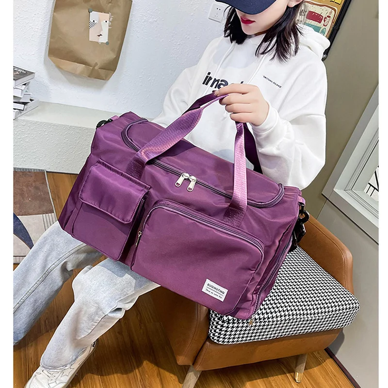 Вместительные модные женские сумки, однотонная Водонепроницаемая спортивная сумка, сумка для фитнеса и йоги, уличная дорожная сумка, женск... 
Вместительные модные женские сумки, однотонная Водонепроницаемая спортивная сумка, сумка для фитнеса и йоги, уличная дорожная сумка, женск...