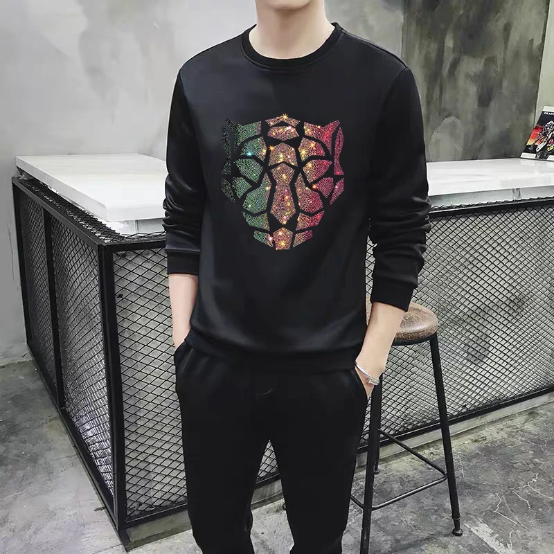 Men Tracksuit Winter O-Neck Cotton Padded Sweatshirt Fashion Hoodie And Trousers Two-Piece Rhinestone Style Fitness Streetwear
Men Tracksuit Winter O-Neck Cotton Padded Sweatshirt Fashion Hoodie And Trousers Two-Piece Rhinestone Style Fitness Streetwear