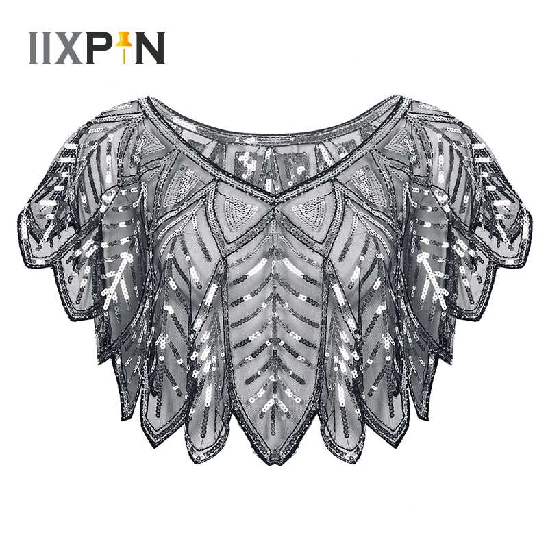 Women Vintage 1920s Shawl Scarf Sequins Beaded Pullover Mesh Evening Cape Wraps Shawl Flapper Cover Up For Wedding Party Costume
Women Vintage 1920s Shawl Scarf Sequins Beaded Pullover Mesh Evening Cape Wraps Shawl Flapper Cover Up For Wedding Party Costume