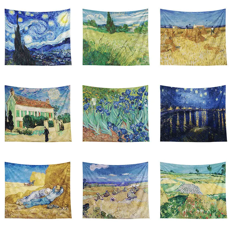 Van Gogh Famous Painting Series Tapestry Hanging Cloth Wall Decoration Living Room Bedroom Background Cloth Bedside Tapestry
Van Gogh Famous Painting Series Tapestry Hanging Cloth Wall Decoration Living Room Bedroom Background Cloth Bedside Tapestry