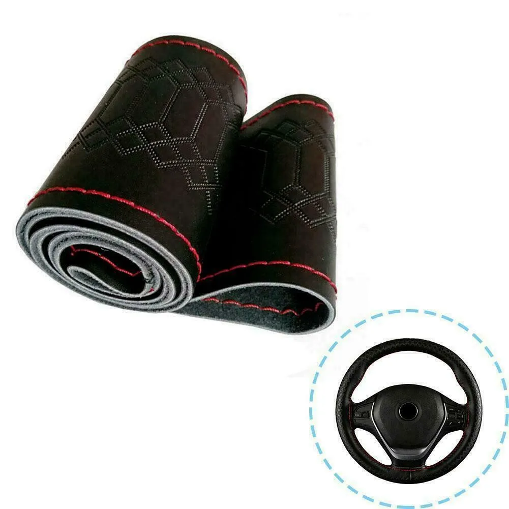 Leather Car Steering Wheel Cover Universal DIY Hand Sewing Steering Wheel Cover With Thread Needle Tool Set
Leather Car Steering Wheel Cover Universal DIY Hand Sewing Steering Wheel Cover With Thread Needle Tool Set