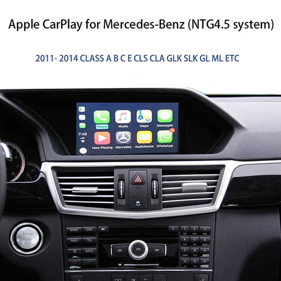 Wireless Apple Carplay Adapter For Mercedes NTG4.5 A B C E CLS CLA GLK SLK GL ML 2011-2014 Benz Car play Android Auto/Mirroring
Wireless Apple Carplay Adapter For Mercedes NTG4.5 A B C E CLS CLA GLK SLK GL ML 2011-2014 Benz Car play Android Auto/Mirroring