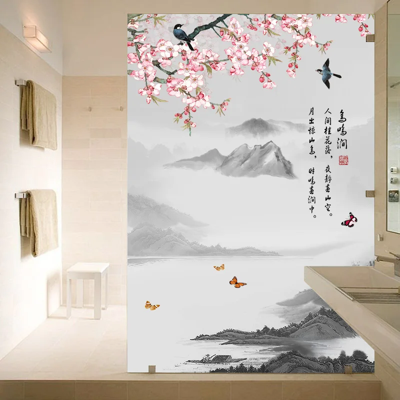 Custom Chinese style glass sticker opaque sliding door sliding door living room study decorative frosted film
Custom Chinese style glass sticker opaque sliding door sliding door living room study decorative frosted film