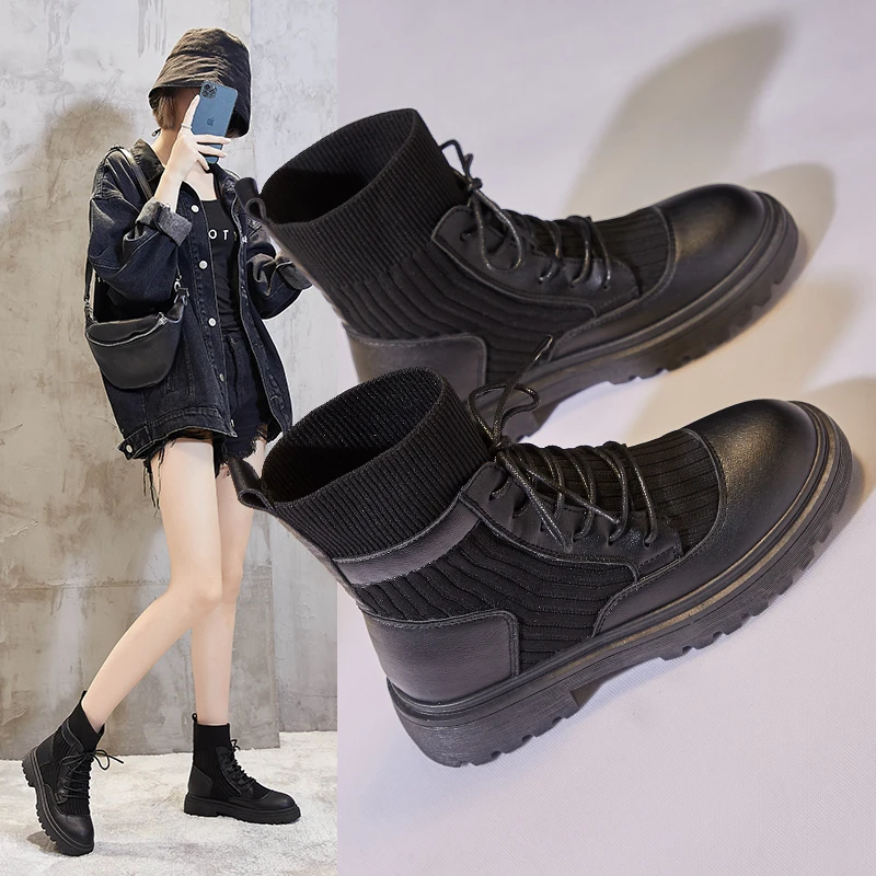 High-top short boots elastic stockings boots 2021 autumn new Korean version of the British flying woven women's shoes
High-top short boots elastic stockings boots 2021 autumn new Korean version of the British flying woven women's shoes