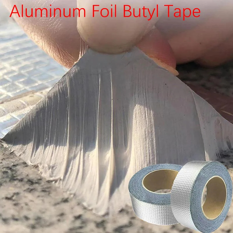 Aluminum Foil Butyl Tape Super sticky High Temperature Resistance Thicken Waterproof Wall Crack Roof Duct Repair Adhesive Tape
Aluminum Foil Butyl Tape Super sticky High Temperature Resistance Thicken Waterproof Wall Crack Roof Duct Repair Adhesive Tape