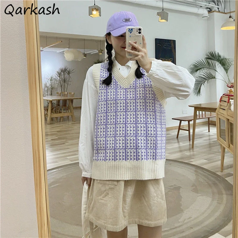 Sweater Vest Women Purple Students Sweaters Fashion Preppy Style Japanese Loose Leisure Harajuku All-match Sweet Girls Kawaii
Sweater Vest Women Purple Students Sweaters Fashion Preppy Style Japanese Loose Leisure Harajuku All-match Sweet Girls Kawaii