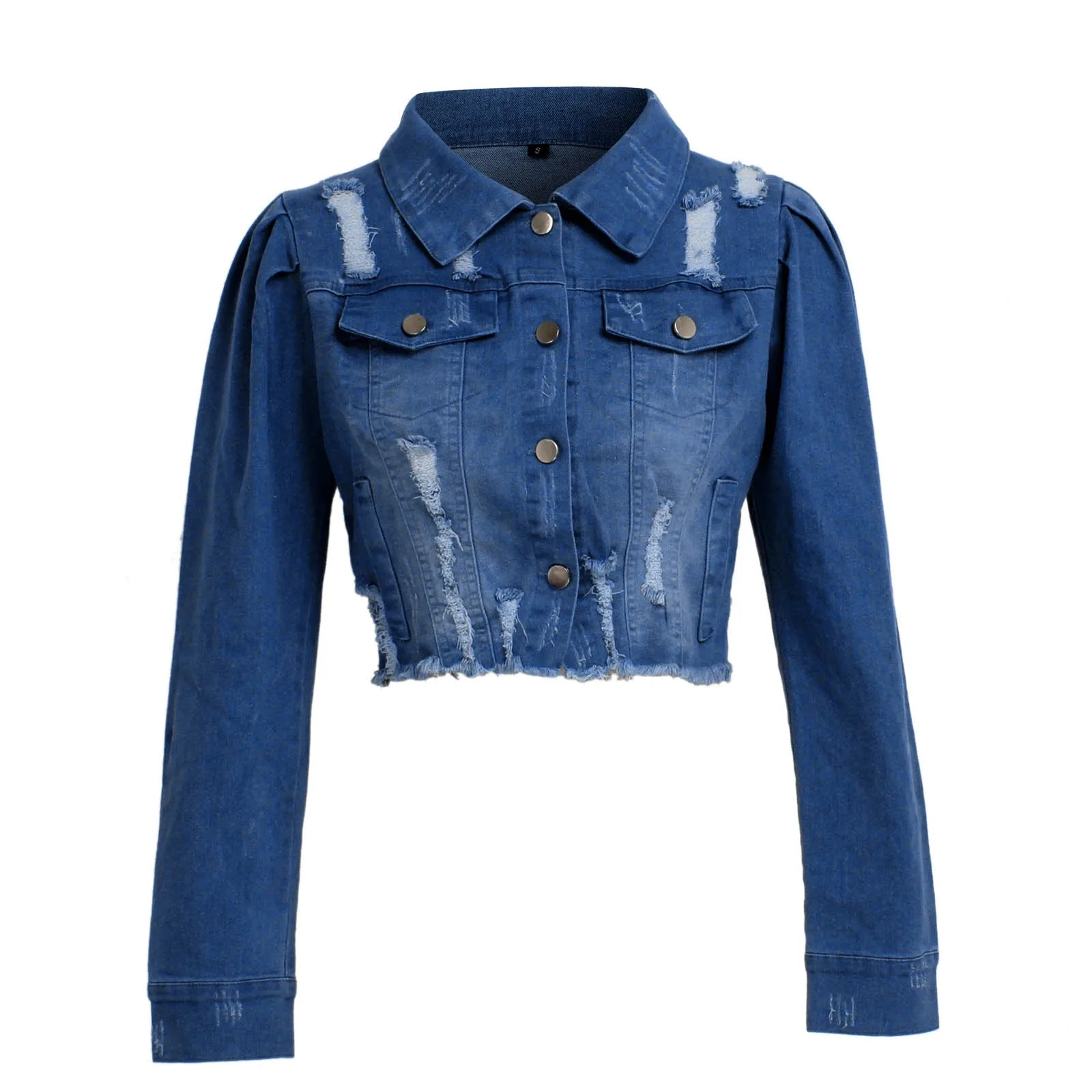 Women Sexy Cropped Ripped Denim Jackets 2021 Vintage Casual Short Jean Jacket Puff Sleeve Spring Female Coat Streetwear Outwear
Women Sexy Cropped Ripped Denim Jackets 2021 Vintage Casual Short Jean Jacket Puff Sleeve Spring Female Coat Streetwear Outwear