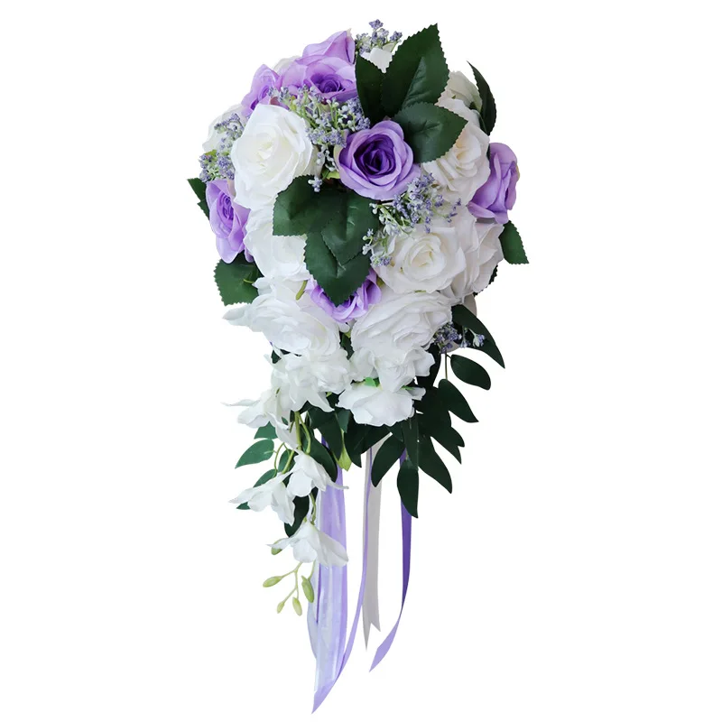 2021 New Free Shipping Mix Roses White/Purple/Wine Red Pink Cascading Bridal Bouquets Ribbon Handle Wedding Accessories
2021 New Free Shipping Mix Roses White/Purple/Wine Red Pink Cascading Bridal Bouquets Ribbon Handle Wedding Accessories