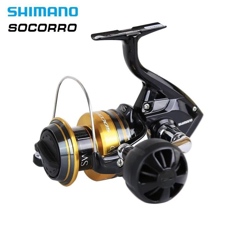 Original SHIMANO SOCORRO SW 5000 6000 8000 10000 4.6/4.9:1 4+1BB Aluminium Spool HAGANE & X-SHIP Saltwater Spinning Fishing Reel
Original SHIMANO SOCORRO SW 5000 6000 8000 10000 4.6/4.9:1 4+1BB Aluminium Spool HAGANE & X-SHIP Saltwater Spinning Fishing Reel