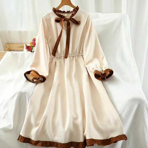 Long Sleeve Dress Women Vintage Kawaii Patchwork High Waist A-Line Bow Maxi Dresses Female Leisure Daily Korean Style Vestidos
Long Sleeve Dress Women Vintage Kawaii Patchwork High Waist A-Line Bow Maxi Dresses Female Leisure Daily Korean Style Vestidos