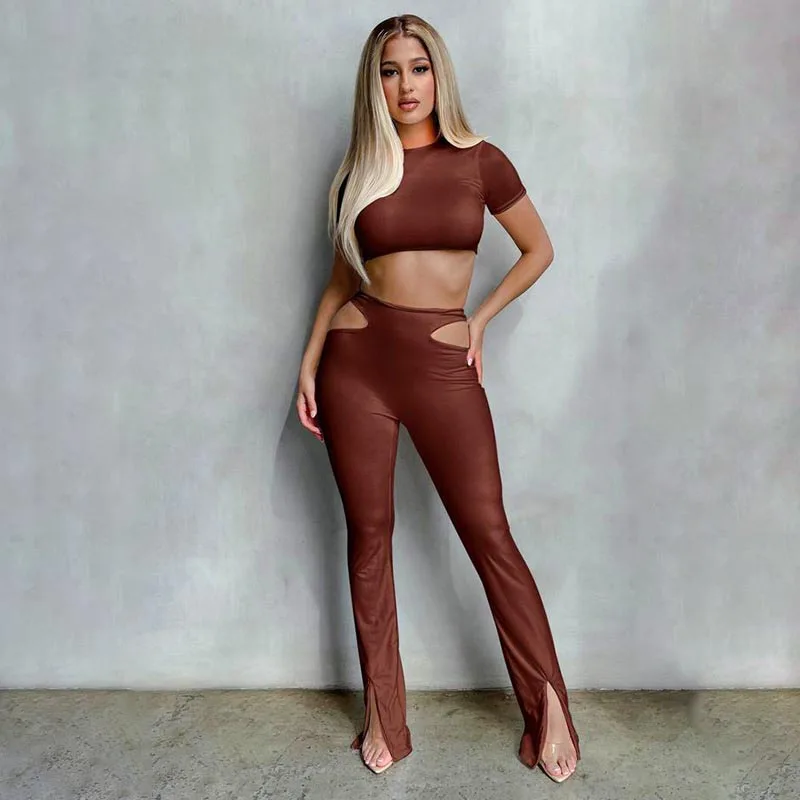 2021 Summer Women Casual Short Sleeve Knitted Crop Tops Pants Women Outfits Tracksuit 2 Two Piece Set
2021 Summer Women Casual Short Sleeve Knitted Crop Tops Pants Women Outfits Tracksuit 2 Two Piece Set