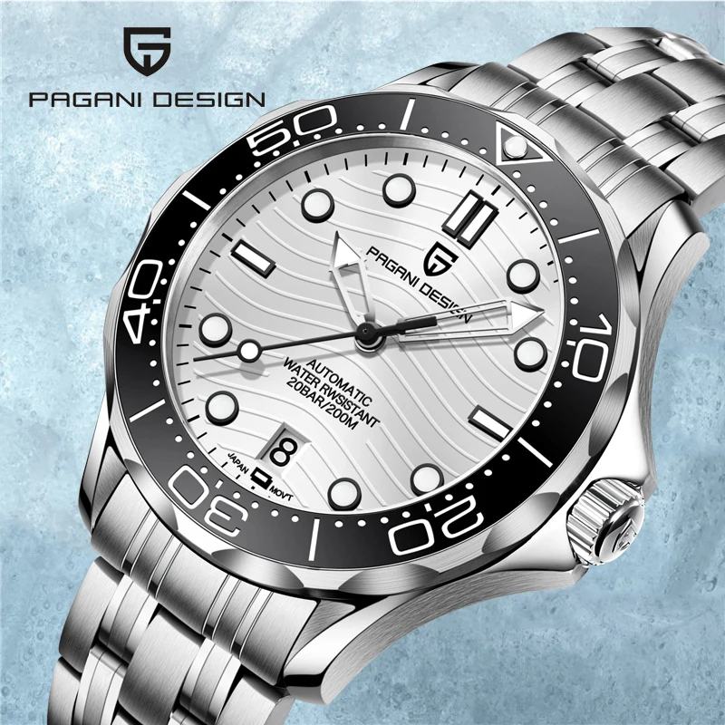 NEW PAGANI DESIGN Men Mechanical Watch Top Brand Luxury Diver Watch Sport Stainless Steel Waterproof Watch Men relogio masculino
NEW PAGANI DESIGN Men Mechanical Watch Top Brand Luxury Diver Watch Sport Stainless Steel Waterproof Watch Men relogio masculino