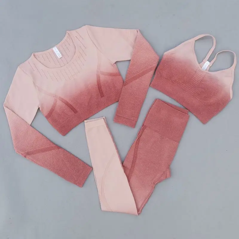 Long Sleeve Fitness Sportwear Seamless Women Yoga Set Workout Push Up Crop Tops Print Gym Clothing Elastics High Wiast Leggings
Long Sleeve Fitness Sportwear Seamless Women Yoga Set Workout Push Up Crop Tops Print Gym Clothing Elastics High Wiast Leggings