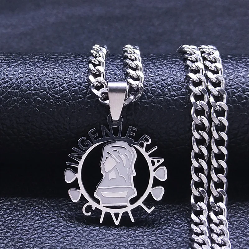 2022 Stainless Steel INGENIERIA CIVL Chain Necklaces Women/Men Silver Color Work Statement Necklaces Jewelry pendentif N8014S06
2022 Stainless Steel INGENIERIA CIVL Chain Necklaces Women/Men Silver Color Work Statement Necklaces Jewelry pendentif N8014S06