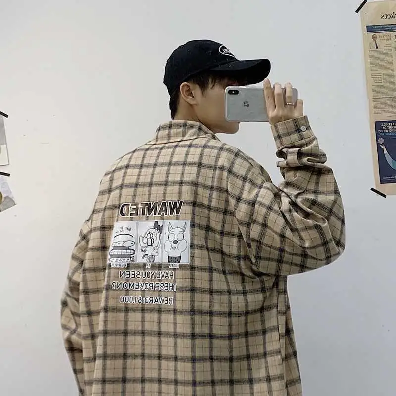 Men Casual Blouse Plaid Spring Printed 2020 Oversized Long Sleeve Shirt Single Breasted Tops Vintage Letter Print Clothes
Men Casual Blouse Plaid Spring Printed 2020 Oversized Long Sleeve Shirt Single Breasted Tops Vintage Letter Print Clothes