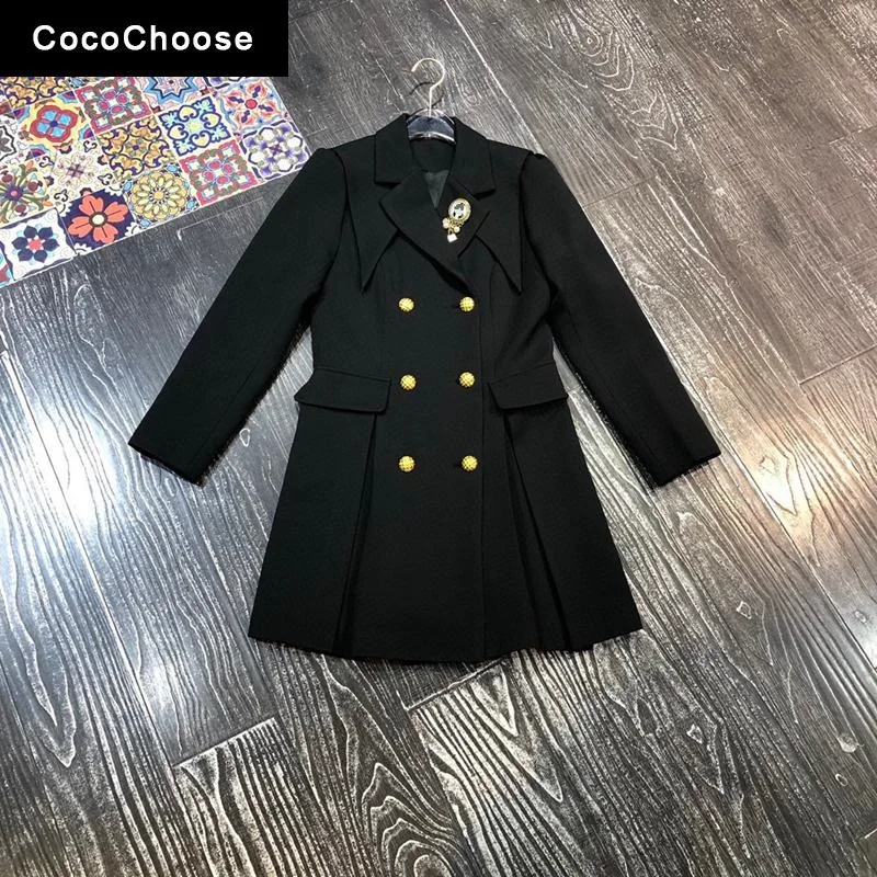 Women Black Blazer Dress 2021 Autumn Winter Fashion Notched Collar Double Breasted Long Sleeve Pleated Short Dress Red Beige
Women Black Blazer Dress 2021 Autumn Winter Fashion Notched Collar Double Breasted Long Sleeve Pleated Short Dress Red Beige