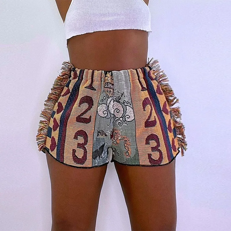 hirigin Printed Casual Shorts Women Fashion Indie Folk Style Side Tassel Patchwork Skinny Wild Bicker Shorts Elastic Outfits
hirigin Printed Casual Shorts Women Fashion Indie Folk Style Side Tassel Patchwork Skinny Wild Bicker Shorts Elastic Outfits