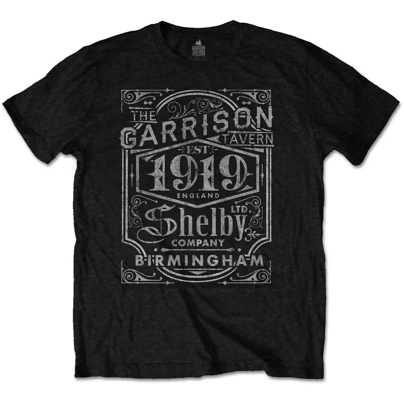 Men's Peaky Blinders Tee: Garrison Pub Black T Shirt OfficialShort Sleeve O-Neck Cotton T shirt
Men's Peaky Blinders Tee: Garrison Pub Black T Shirt OfficialShort Sleeve O-Neck Cotton T shirt