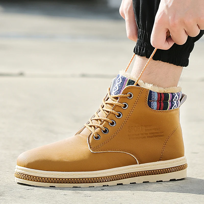 Men Winter ankle Boots Plus Size 39-44 Warm snow Boots For Leather Winter Boots non-slip high top Men Plush Winter Sneakers Mens
Men Winter ankle Boots Plus Size 39-44 Warm snow Boots For Leather Winter Boots non-slip high top Men Plush Winter Sneakers Mens
