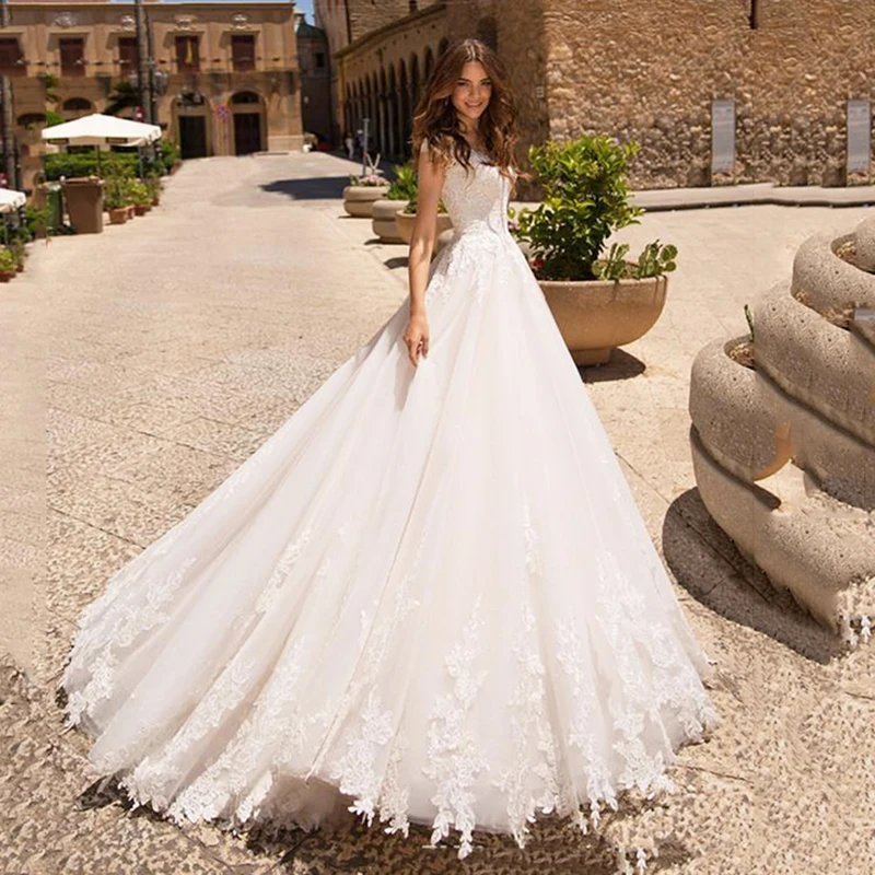 YILIBERE New Simple Wedding Dress Backless Sleeveless Design Chiffon Lace Bride Dresses Princess Dress Plus Size Tailor-made
YILIBERE New Simple Wedding Dress Backless Sleeveless Design Chiffon Lace Bride Dresses Princess Dress Plus Size Tailor-made