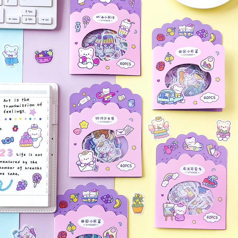 40 Pcs Kawaii Cartoon Bear Stickers Decal For Girl Diy Stationery Arts Crafts Album Junk Journal Planners Lovely Anime Sticker
40 Pcs Kawaii Cartoon Bear Stickers Decal For Girl Diy Stationery Arts Crafts Album Junk Journal Planners Lovely Anime Sticker