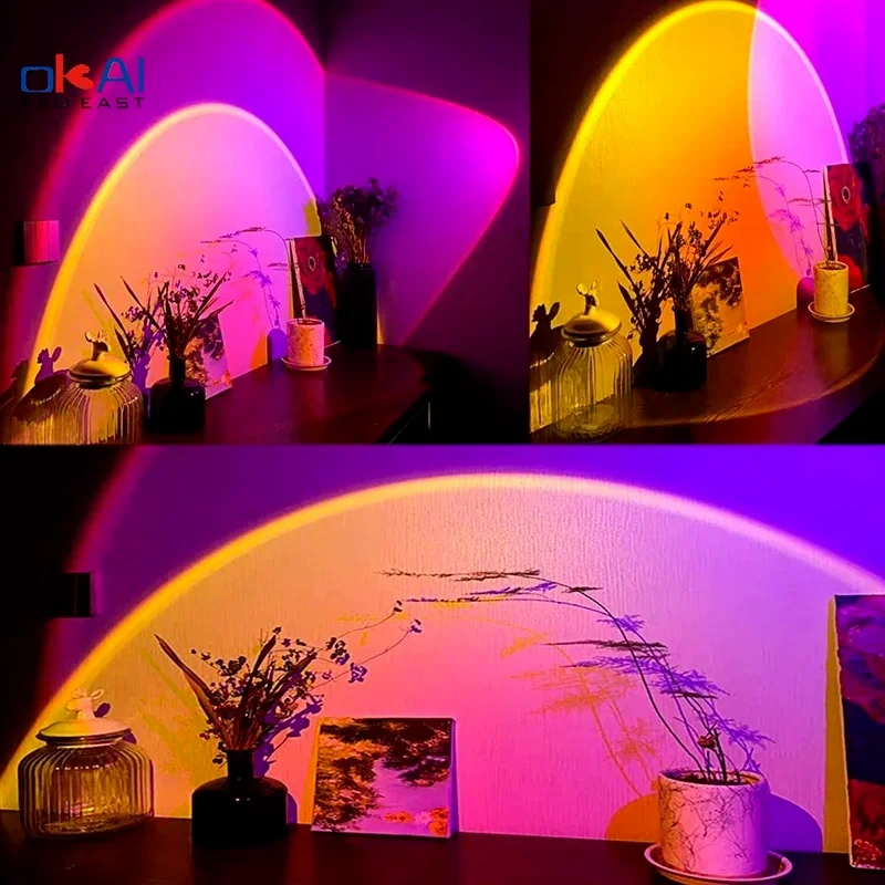 USB Rainbow Sunset Red Projector Led Night Light Sun Projection Desk Lamp for Bedroom Bar Coffee Store Wall Decoration Lighting
USB Rainbow Sunset Red Projector Led Night Light Sun Projection Desk Lamp for Bedroom Bar Coffee Store Wall Decoration Lighting