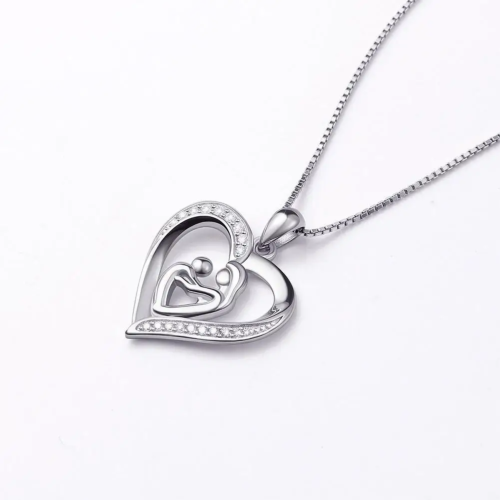 Fashion Mother Child Hug Pendent Necklaces for Women Ladies Crystal Proposal Elegant Love Heart Necklace Mother's Day Best Gift
Fashion Mother Child Hug Pendent Necklaces for Women Ladies Crystal Proposal Elegant Love Heart Necklace Mother's Day Best Gift
