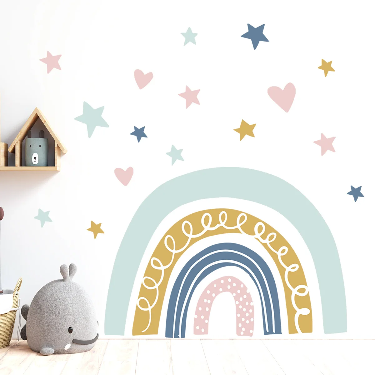 Creative Rainbow Wall Stickers for Kids Room Nursery Wall Decor Decals Mural Baby Bedroom Stars Self Adhesive Wallpaper
Creative Rainbow Wall Stickers for Kids Room Nursery Wall Decor Decals Mural Baby Bedroom Stars Self Adhesive Wallpaper