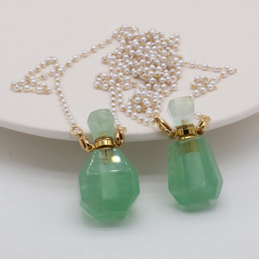 Natural Semi-precious Green Aventurine Perfume Bottle Boutique Pendant Making DIY Fashion Charm Necklace Jewelry 
Natural Semi-precious Green Aventurine Perfume Bottle Boutique Pendant Making DIY Fashion Charm Necklace Jewelry