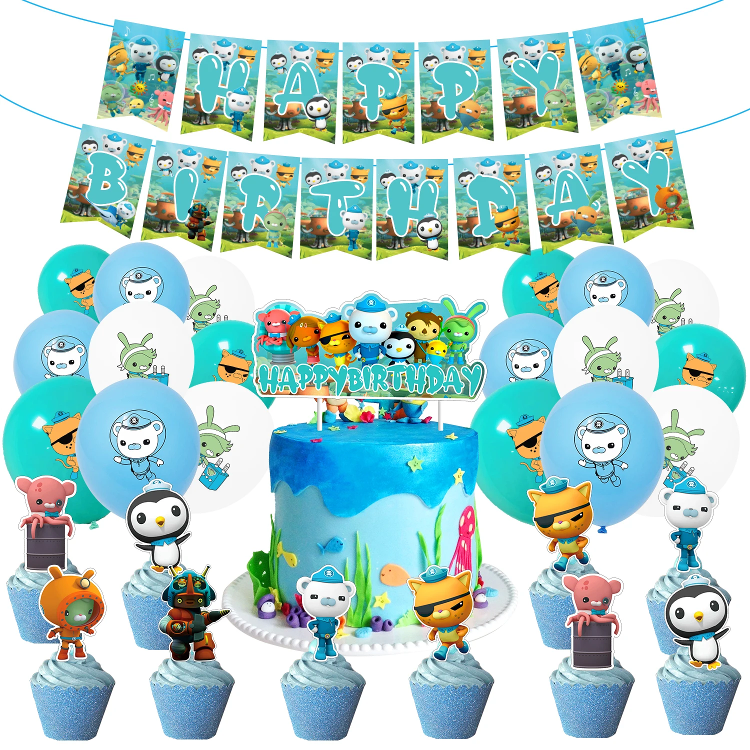44pcs The Octonauts Theme Party Supplies Cake Topper Happy Birthday Banner Balloon Octopod Baby Shower Anime Balloon Toy
44pcs The Octonauts Theme Party Supplies Cake Topper Happy Birthday Banner Balloon Octopod Baby Shower Anime Balloon Toy