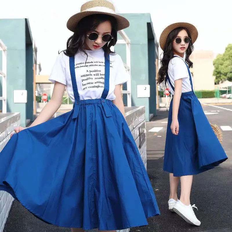 Комплекты для девочек, детская летняя юбка на бретельках, футболка с коротким рукавом и юбка для больших девочек, комплекты детской одежды и...
Комплекты для девочек, детская летняя юбка на бретельках, футболка с коротким рукавом и юбка для больших девочек, комплекты детской одежды и...