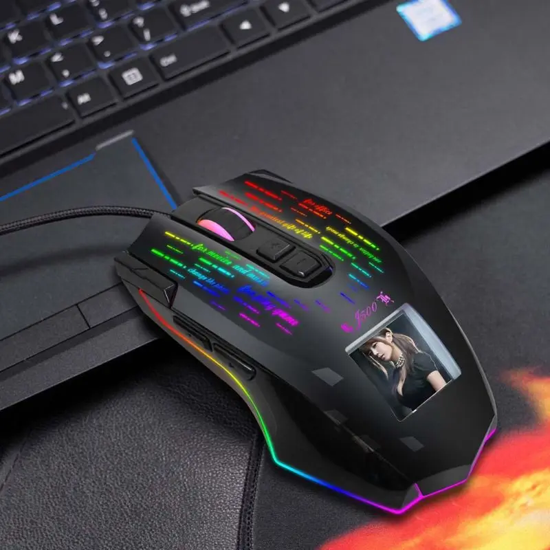 10000DPI 7 Buttons USB Wired Mouse RGB LED Light Gaming Mice with Display Screen 28GE
10000DPI 7 Buttons USB Wired Mouse RGB LED Light Gaming Mice with Display Screen 28GE