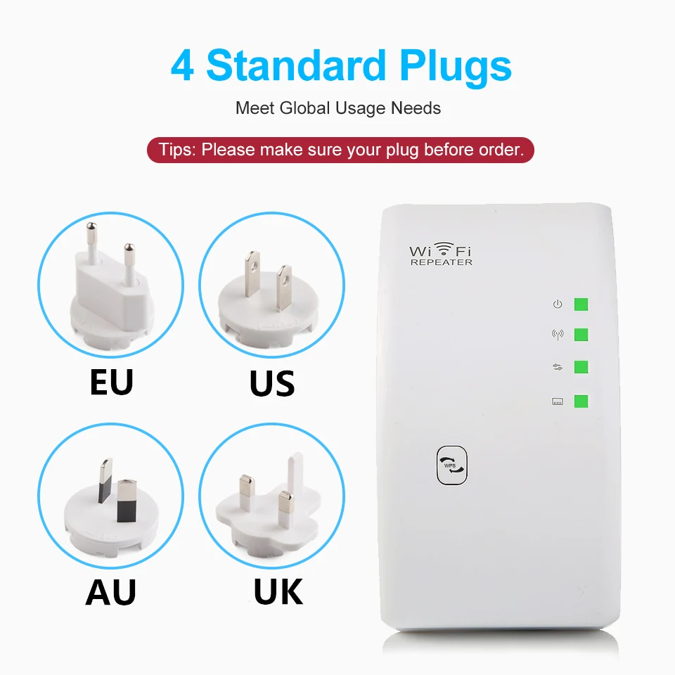 Wireless WiFi Repeater 2.4G 300Mbps Amplifier WiFi Extender 802.11N/B/G WiFi Booster Wi-Fi Signal Amplifier Wi Fi Access Point
Wireless WiFi Repeater 2.4G 300Mbps Amplifier WiFi Extender 802.11N/B/G WiFi Booster Wi-Fi Signal Amplifier Wi Fi Access Point