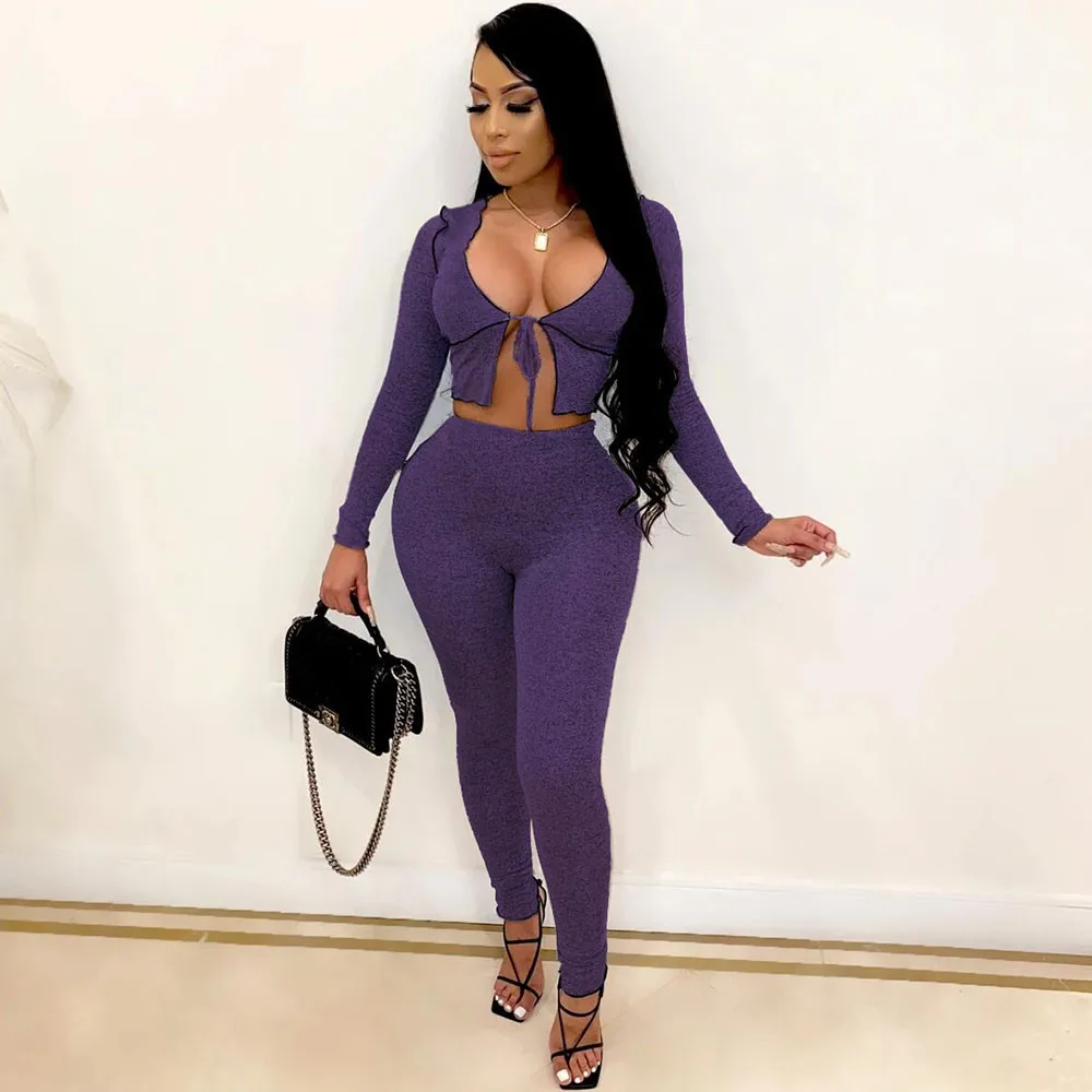 Sexy 2 Piece Set Women Matching Sets Birthday Club Lace Up Crop Top and Leggings Set Elegant Two Piece Outfits Ensemble Femme
Sexy 2 Piece Set Women Matching Sets Birthday Club Lace Up Crop Top and Leggings Set Elegant Two Piece Outfits Ensemble Femme
