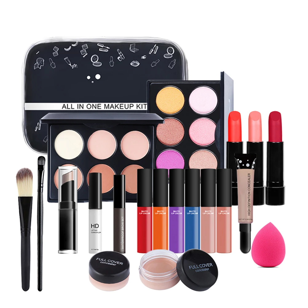 Professional Make Up Sets Cosmetics Kit Eyeshadow Lipstick Eyebrow Pencil Lip Gloss Makeup Brush Powder Puff Make Up Kit
Professional Make Up Sets Cosmetics Kit Eyeshadow Lipstick Eyebrow Pencil Lip Gloss Makeup Brush Powder Puff Make Up Kit