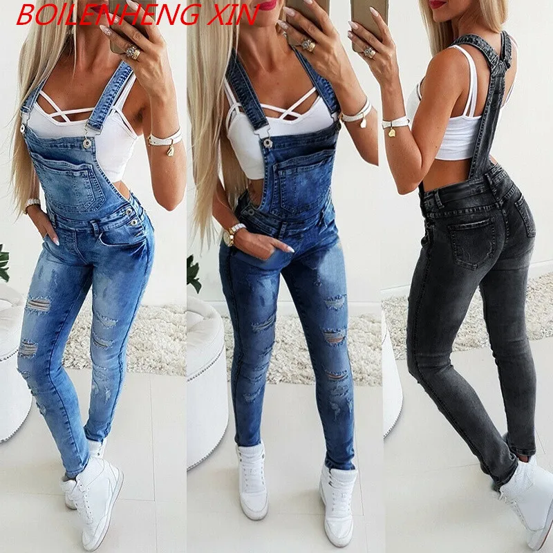2021 Straps Jeans Female Basic Classic Pencil Blue Denim Pants Ripped Hole Stretch Rompers Jumpsuit Jeans Women Overalls
2021 Straps Jeans Female Basic Classic Pencil Blue Denim Pants Ripped Hole Stretch Rompers Jumpsuit Jeans Women Overalls