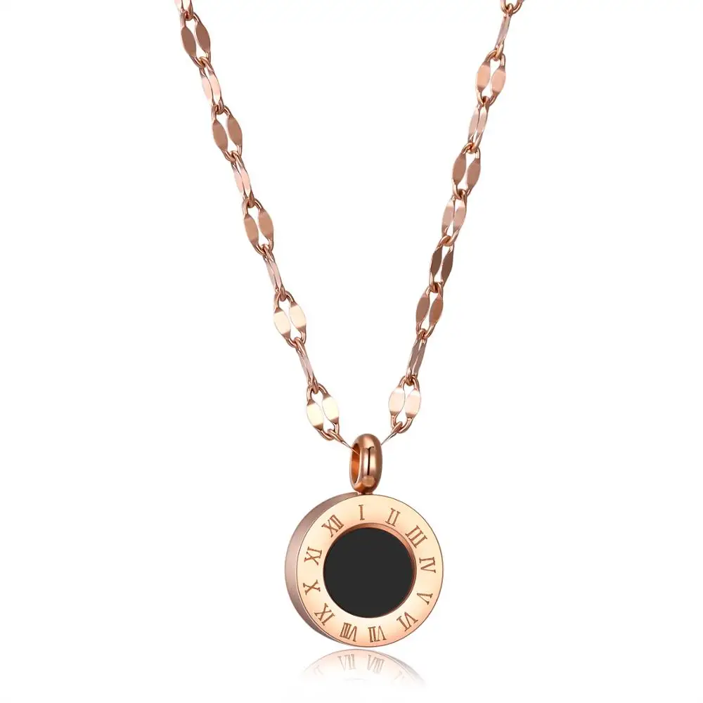 Black/White Shell Belove Geometric Circle Roman Numerals Pendant Necklaces For Women Titanium Steel Sweater Chain
Black/White Shell Belove Geometric Circle Roman Numerals Pendant Necklaces For Women Titanium Steel Sweater Chain