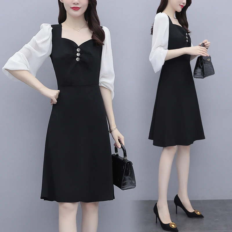 Black Korean Fashion Clothing Woman Party Sexy Vintage Plus Big Size Women'S Dresses Clothes 2020 Spring Dress Female D0292
Black Korean Fashion Clothing Woman Party Sexy Vintage Plus Big Size Women'S Dresses Clothes 2020 Spring Dress Female D0292
