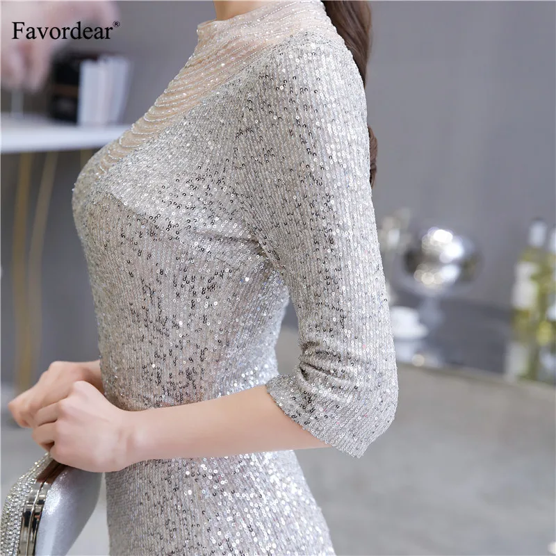 Favordear Sexy Mermaid Half Sleeve Evening Dress Vestido De Noite Sparkly Sequin Scoop High-end Formal Dress Women Elegant
Favordear Sexy Mermaid Half Sleeve Evening Dress Vestido De Noite Sparkly Sequin Scoop High-end Formal Dress Women Elegant
