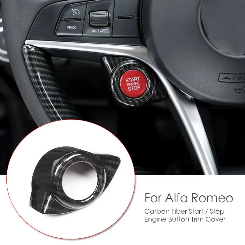 Carbon Fiber Start Stop Engine Button Trim For Alfa Romeo Giulia Stelvio 17-2018
Carbon Fiber Start Stop Engine Button Trim For Alfa Romeo Giulia Stelvio 17-2018